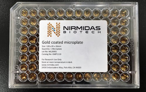 pGOLD microplates enable surface modification, electrical conductivity, electrochemistry, surface enhanced raman
